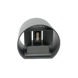 Trade Shop Trade Shop - Aplique Gris 28 Led 12 Watt Ip55 Luz Fria Calida Up & Down Es44