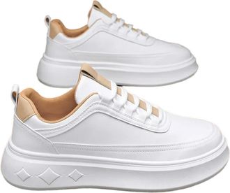 Generic ZBDP Increase Height Men Shoes The Breathable Thick Sole Sneakers Casual White Shoes