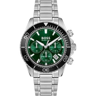 BOSS Sealiner Green Chronograph Bracelet Watch, 44mm at Nordstrom