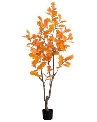 Nearly Natural 6Ft Autumn Oak Artificial Fall Tree