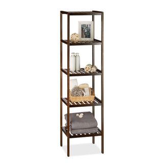 Relaxdays Relaxdays - 2 Estanter&iacute;as De Bamb&uacute; Para Ba&ntilde;o, 5 Estantes, Madera, De Pie, Bamb&uacute;, Para Cocina, 139,5 X 34,5 X 33 Cm, Marr&oacute;n