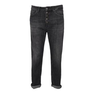 Dondup Cropped Jeans, female, Black, Size: W31 Pantalone Koons Gioiello