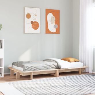 Berkfield Home Bed Frame without Mattress 90x200 cm Solid Wood Pine in Brown
