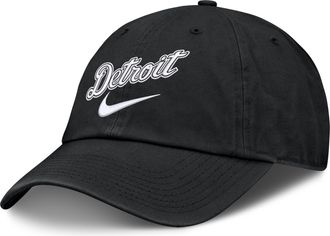 Nike Detroit Tigers Primetime Club Nike Mens MLB Unstructured Adjustable Hat in Black | NB0100ADG-ZHP