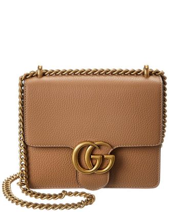 Gucci Gg Logo Leather Shoulder Bag