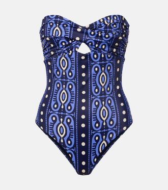 Johanna Ortiz Printed cutout swimsuit