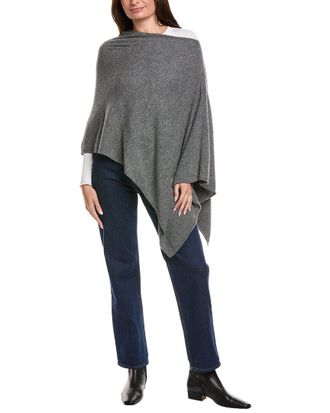 Amicale Cashmere Jersey Asymmetrical Cashmere Poncho