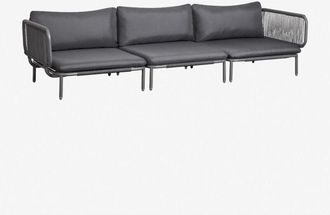 Sklum Sof&aacute; Modular De Jard&iacute;n De 3 Piezas Con 2 Sillones Esquineros Roubly Sklum