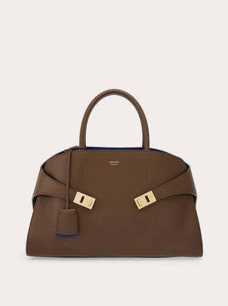 Ferragamo Women Hug bicolor handbag (L) Brown