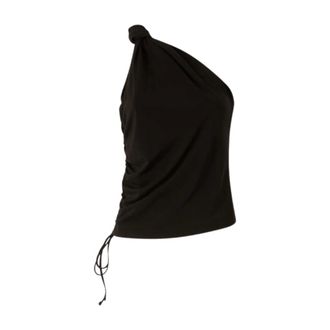 Pinko One-Shoulder Knot Top - female - PINKO - Sleeveless Tops - Brown - M - Tops