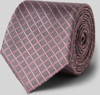 Willen Krawattenfabrik Krawatte aus reiner Seide mit Logo-Patch 6,5cm in Altrosa, Gr&ouml;&szlig;e 1