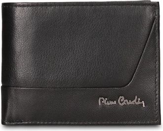 Pierre Cardin Leren Portemonnee - Heren - Accessoires - Zwart - Maat: ONE Size Leer