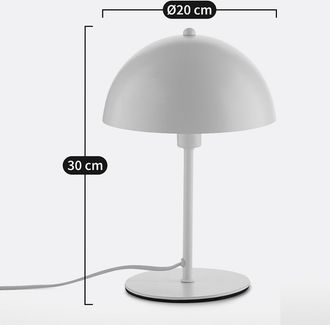 La Redoute Interieurs Paddestoel tafellamp, verchroomd ijzer, Capi