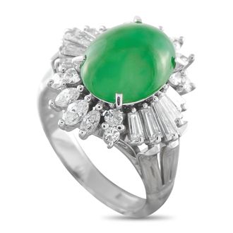 Luxury Bazaar Platinum 1.05ct Diamond Ring MF35-052126