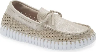 Ilse Jacobsen Tulip Print Sailor Shoe in Silver at Nordstrom, Size 42
