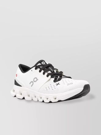 On recycled polyester logo-print low-top sneakers