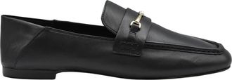 Michael Kors Lena leren loafer - Dames - Loafers - Zwart - 42 EU - Leer - Schoenen