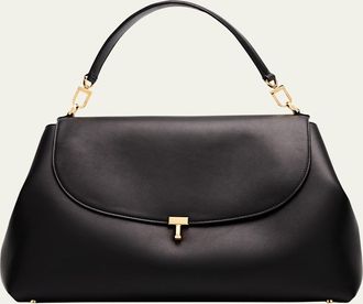 Toteme T-Lock Leather Satchel Bag