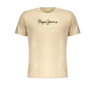Pepe Jeans London T-Shirts, male, Beige, Size: XL Short Sleeve T-Shirt