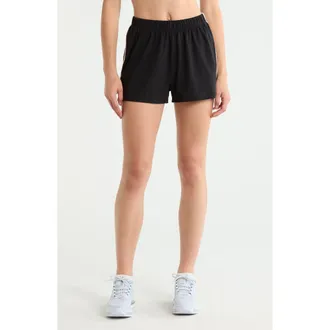 SPLITS59 Ella Airweight Track Shorts in Black/White at Nordstrom, Size X-Small