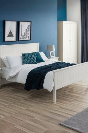 Julian Bowen Maine Bed in White | Size: King