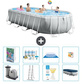 Intex Piscina Prism Frame Oval - 610x305x122 Cm - 9-piezas S548