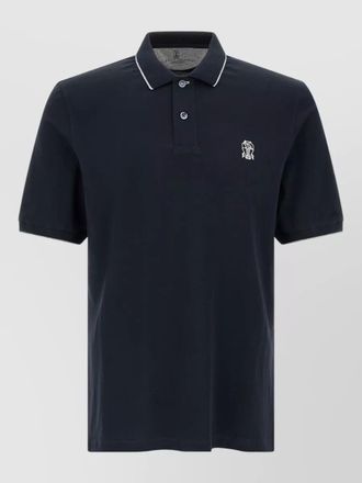 Brunello Cucinelli jersey polo shirt short sleeve style