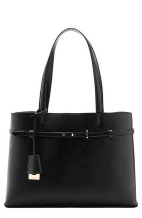 Mango Charm Detail Tote in Black at Nordstrom Rack