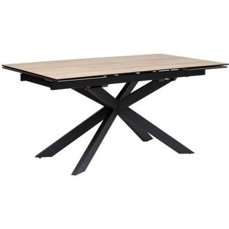 Atmosphera Atmosphera - Tavolo da pranzo allungabile boot beige 160x90x76cm cr&eacute;ateur dint&eacute;rieur