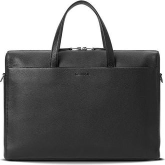 Shinola Canfield Essential Pebbled Leather Briefcase in Black at Nordstrom