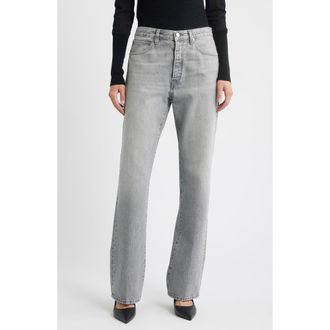 Frame Denim The Vertical High Waist Relaxed Straight Leg Jeans in Phantom at Nordstrom Rack, Size 28