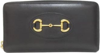 Gucci Tweedehands leren portemonnees - Dames - Vintage Accessoires - Zwart - ONE Size - Vintage