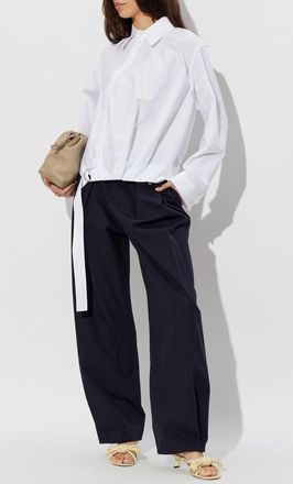 Loewe Shirt With A Decorative Stripe, Womens, White