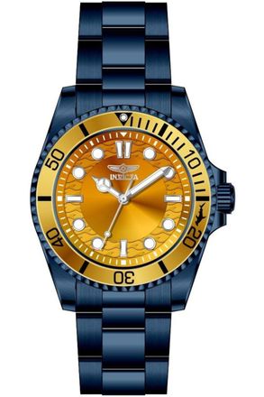 Invicta Pro Diver 50964 Herenhorloge - Quartz Uurwerk - Roestvrij Staal met Gele Wijzerplaat - 43 mm
