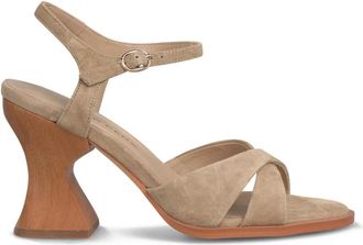 Alma En Pena Sandaal met Houten Hak - Dames - Sandalen met hakken - Beige - 39 EU - Schoenen