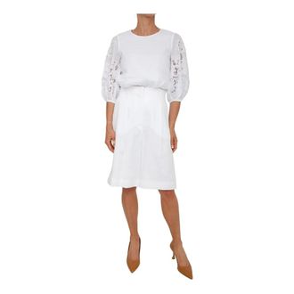 Max Mara Blusa - Dames - Blouses - Wit - L - Overhemden