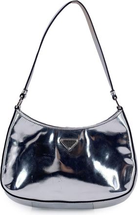 Prada Pre-owned Womens Patent leather Shoulder Bag Cleo - Silver - One Size