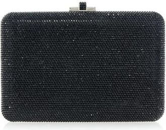 Judith Leiber Slim Slide Clutch in Silver Jet at Nordstrom