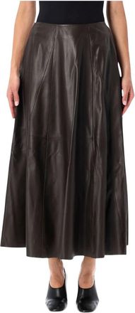 Arma Leather Skirts - Dames - Leren & Su&egrave;de rokken - Bruin - XS - Rokken