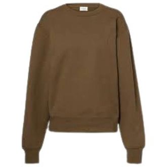 Saint Laurent Crewneck Sweatshirt - Dames - Sweatshirts - Bruin - S - Katoen - Hoodies & sweatvesten