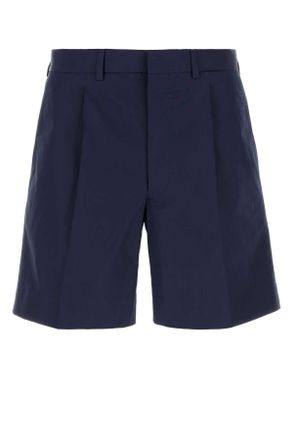 Prada Dark Blue Poplin Bermuda Shorts