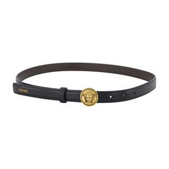Versace H.20 Riem - Dames - Accessoires - Zwart - Maat: 85 CM Leer