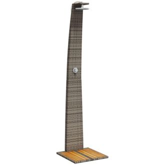 vidaXL Vidaxl - Ducha De Exterior Rat&aacute;n Pe Y Madera Acacia Gris 55x60x224 Cm