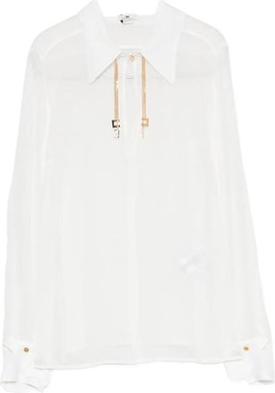 Elisabetta Franchi Shirt - Dames - Overhemden - Wit - M - Overhemden