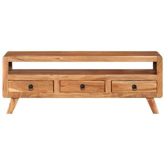Berkfield Home TV Cabinet 110x30x40 cm Solid Acacia Wood in Brown | Size: 110 x 30 x 40 cm