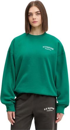 P.E Nation Field Sweatshirt - Dames - Sweatshirts - Groen - M - Katoen - Hoodies & sweatvesten