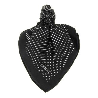 Tom Ford Micro Polka Dot Pocket Square - male - Tom Ford - Handkerchiefs - Black - ONE SIZE - Accessories