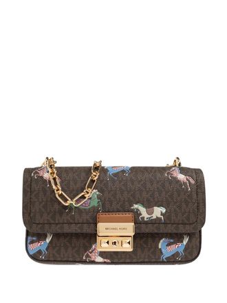 Michael Michael Kors Tribeca horse-print crossbody bag - women - PVC - One Size - Brown