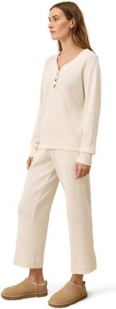 Pact Thermal Waffle Wide Leg Pant in Pearl at Nordstrom, Size Xx-Large
