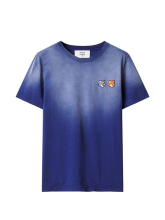 Maison Kitsun&eacute; Double Fox Head Faded Regular Tee-shirt